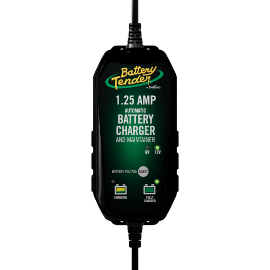 Battery Tender 6V 12V 1.25AMP Selectable Battery Charger Battery Tender