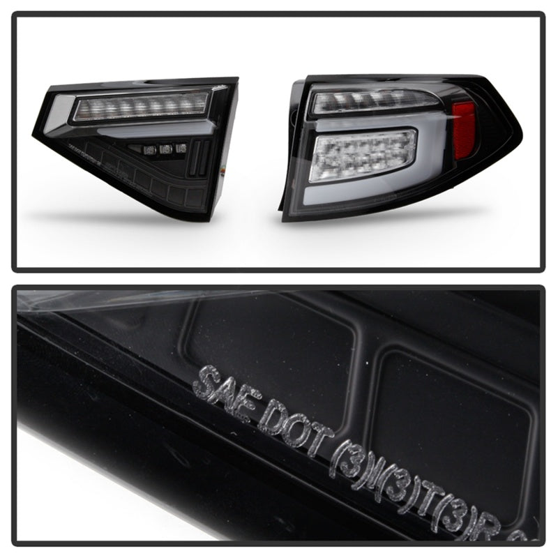 Spyder 08-14 Subara Impreza WRX Hatchback LED Tail Lights Seq Signal Black ALT-YD-SI085D-SEQ-BK SPYDER