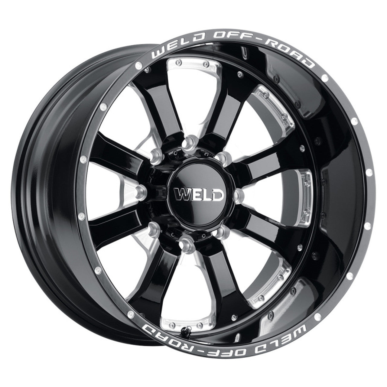 Weld Off-Road W105 20X10 Cinch 6X135 6X139.7 ET-18 BS4.75 Gloss Black MIL / Gloss Black 106.1