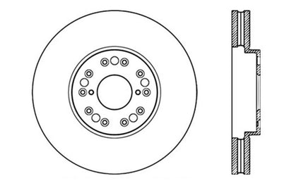 StopTech 93-05 Lexus GS 300/350/400/430/450H / 00-05 IS250/300/350 Front Left Drilled Rotor Stoptech