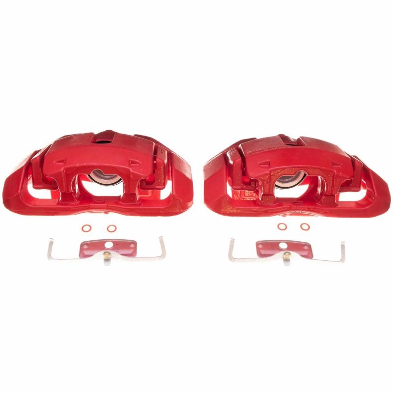 Power Stop 08-10 BMW 535i Front Red Calipers w/Brackets - Pair PowerStop