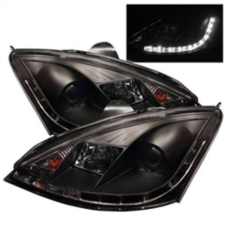 Spyder Ford Focus 00-04 Projector Headlights (Do Not Fit SVT Model)- DRL Blk PRO-YD-FF00-DRL-BK SPYDER