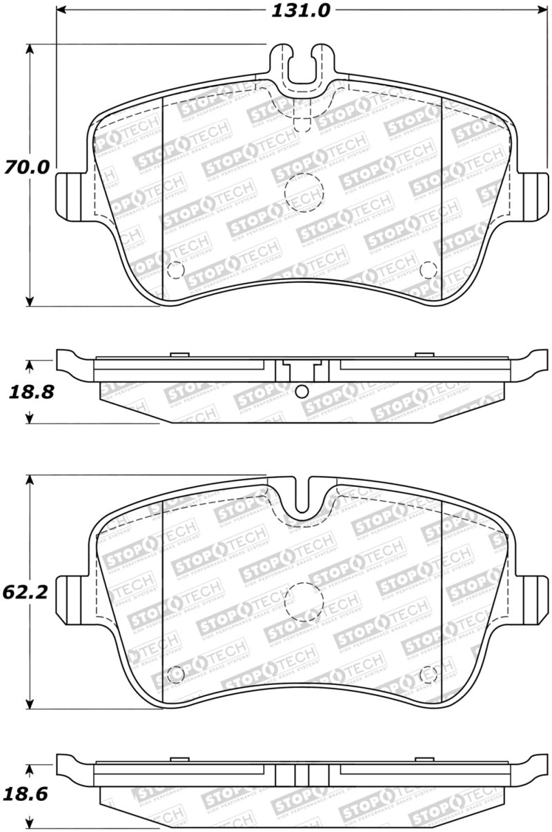 StopTech Sport Brake Pads w/Shims and Hardware - Rear Stoptech