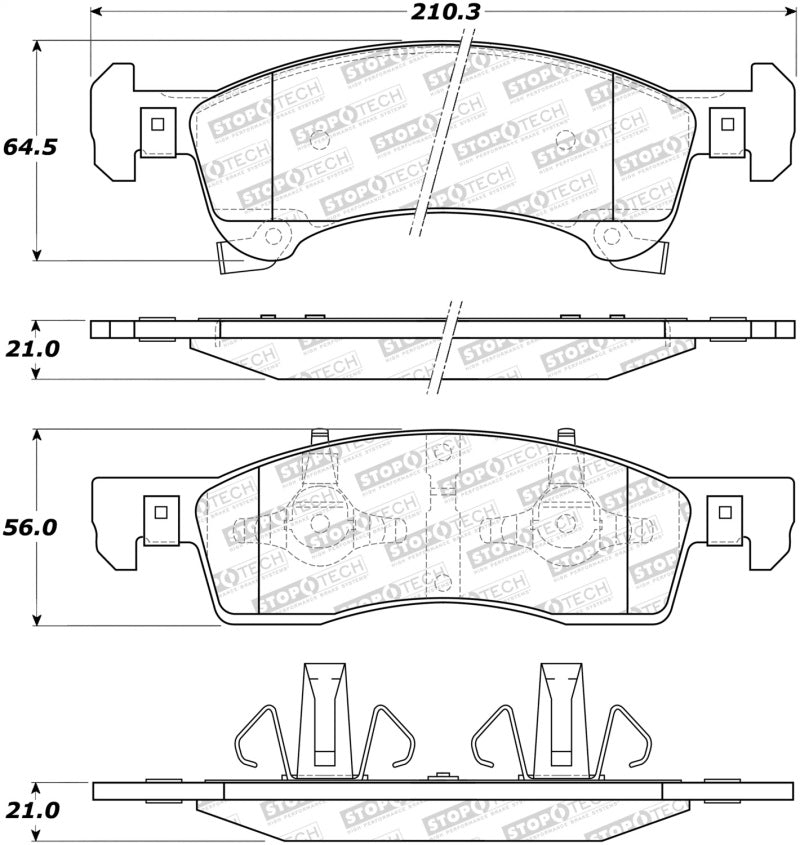 StopTech Premium Ceramic Brake Pads - 308.09340 Stoptech