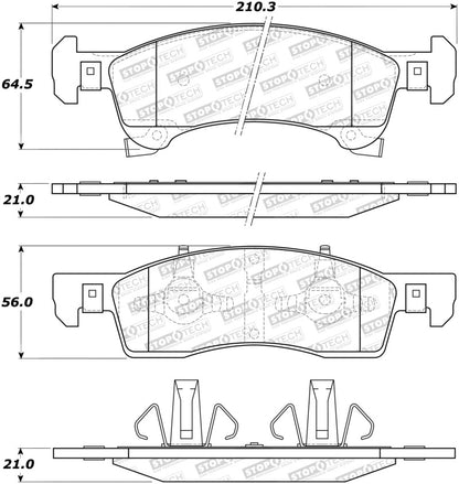 StopTech Premium Ceramic Brake Pads - 308.09340 Stoptech
