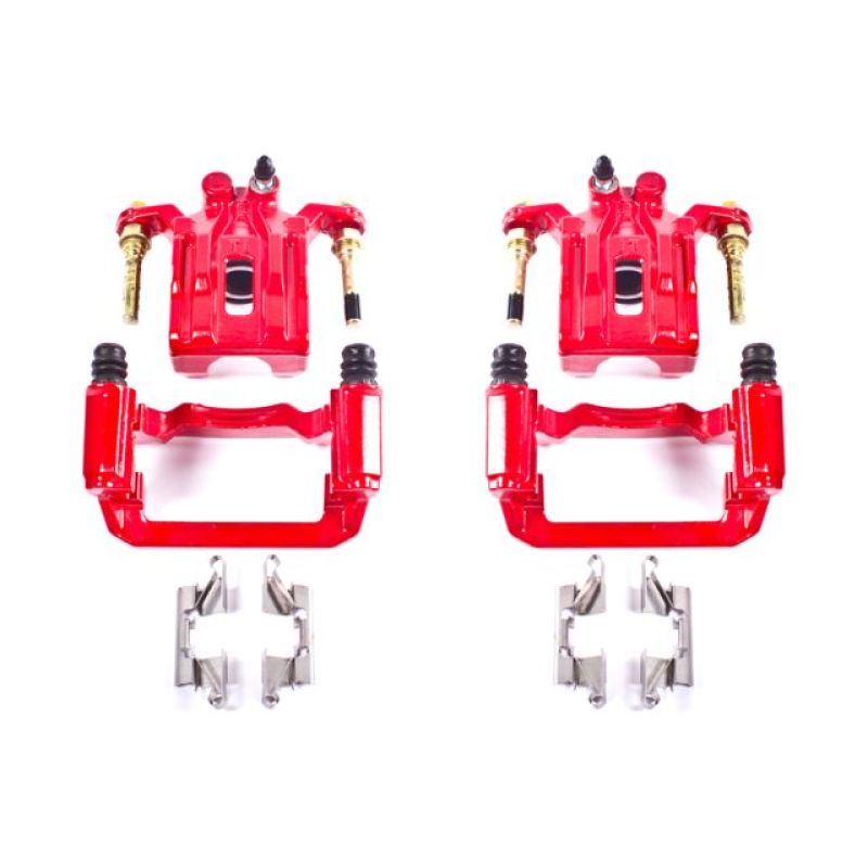 Power Stop 05-12 Nissan Pathfinder Rear Red Calipers w/Brackets - Pair PowerStop