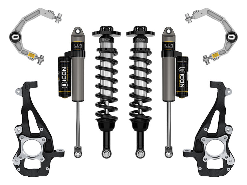 ICON 21-24 Ford F150 4WD 3.5-4.5in Stage 2 Suspension System - Billet UCA