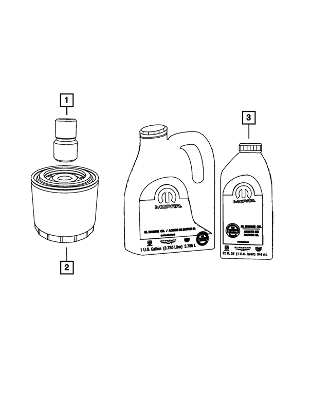 OEM Mopar 0w40 Engine Oil  (68523970AA) X1