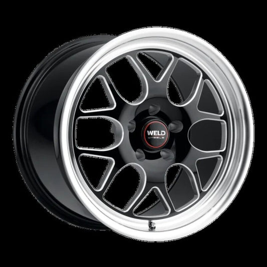Weld Solana Drag 15x10 / 5x120 BP / ET45 /  7.27in BS / 78.1 Dia  - Gloss Black Milled Wheel