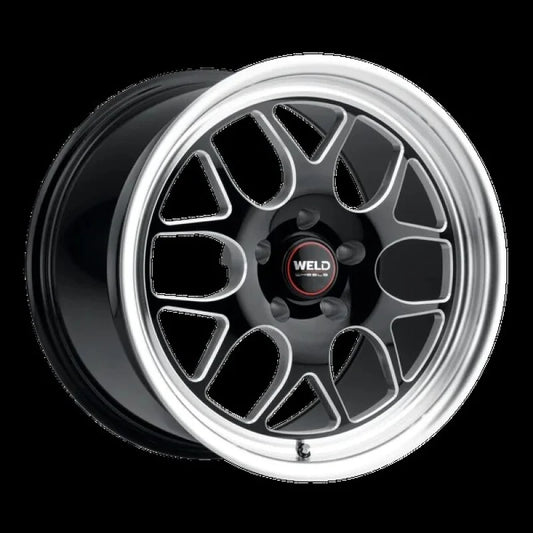Weld Solana Drag 17x10 / 5x120 BP / ET42 / 78.1mm Bore - Gloss Black MIL DIA Wheel