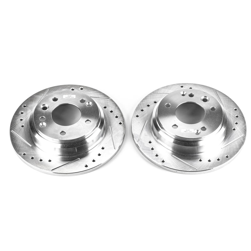 Power Stop 99-01 Acura RL Rear Evolution Drilled & Slotted Rotors - Pair PowerStop