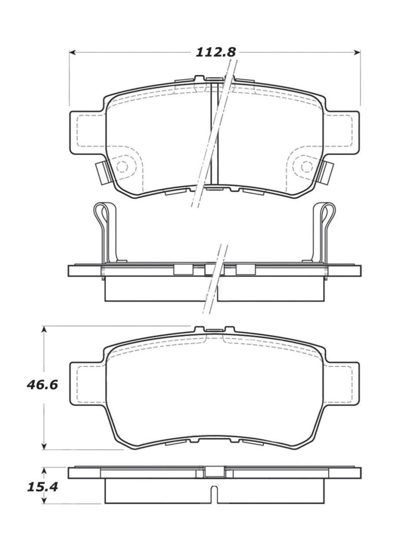 StopTech Premium Ceramic Rear Brake Pads - 308.10880 Stoptech