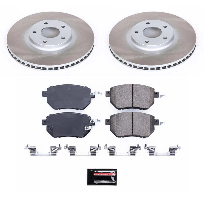 Power Stop 09-11 Nissan Murano Front Semi-Coated Rotor Kit PowerStop