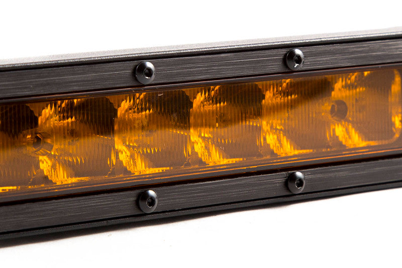 Diode Dynamics 12 In LED Light Bar Single Row Straight - Amber Wide Each Stage Series Diode Dynamics