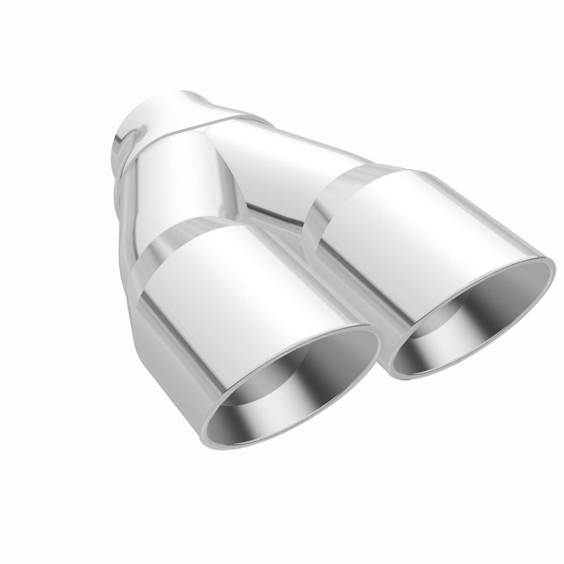 MagnaFlow Double Wall 3in Dual Round Polished Tip 2.25in Inlet Magnaflow