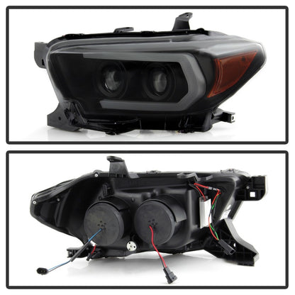 Spyder Toyota Tacoma 16-18 (SR5 Model Only) Projector Headlights Black Smoke PRO-YD-TT16-LB-BSM SPYDER