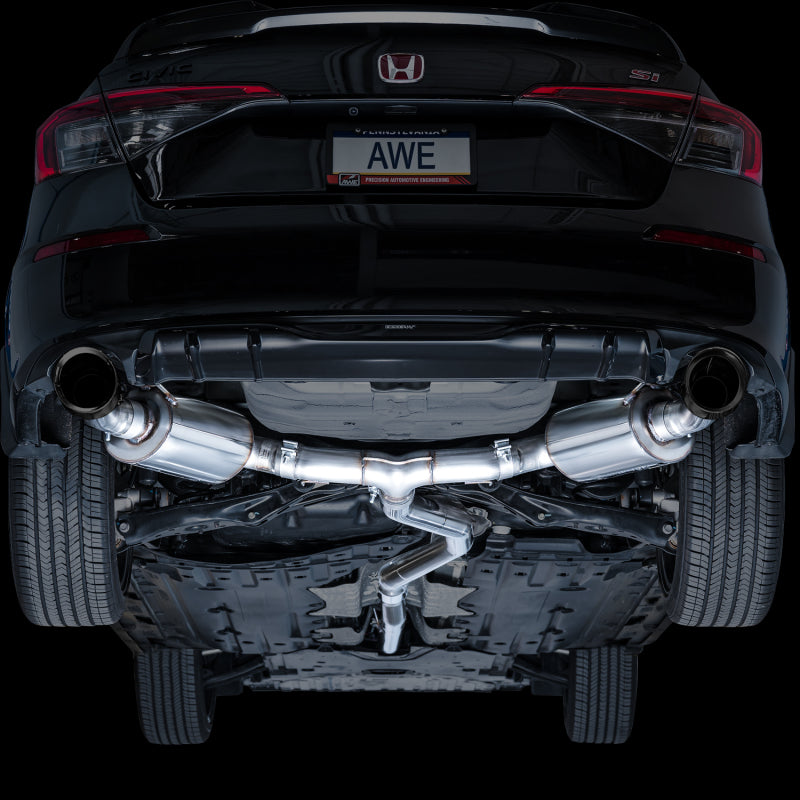 AWE Tuning 22+ Honda Civic Si/Acura Integra Touring Edition Catback Exhaust - Dual Diamond Black Tip AWE Tuning