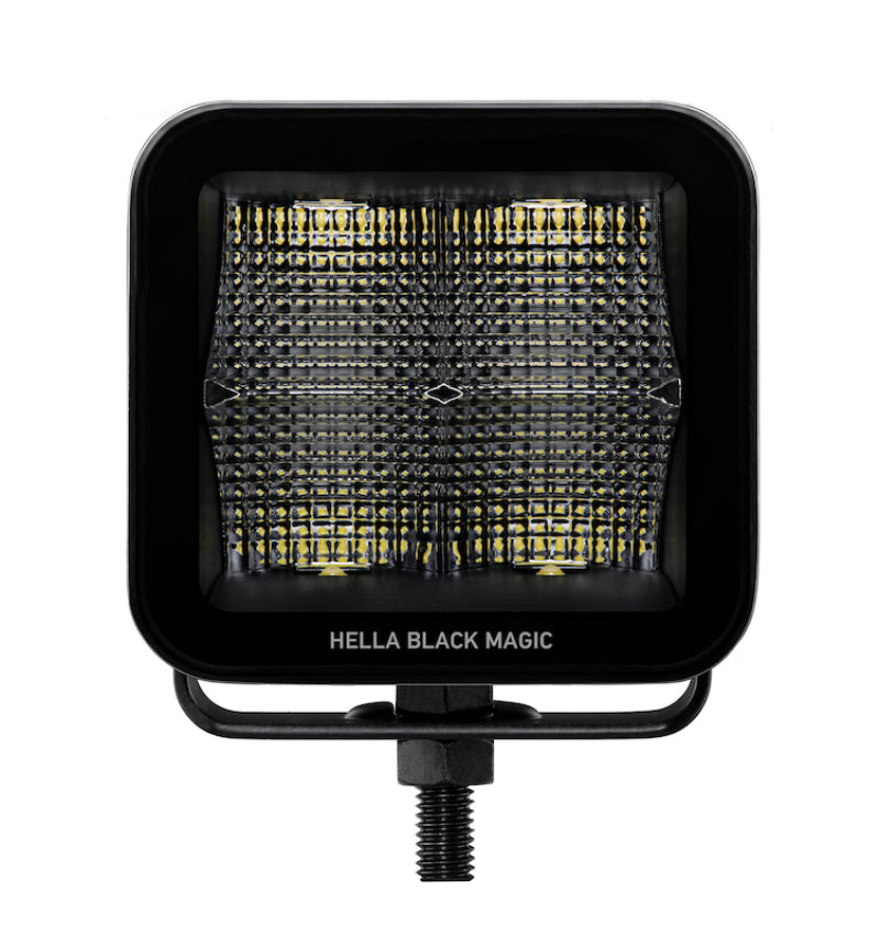 Hella Universal Black Magic 3.2in L.E.D. Cube Kit - Flood Beam (Short Range) Hella