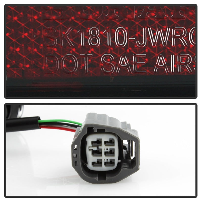 Spyder 07-16 Jeep Wrangler Version 2 Light Bar LED Tail Lights - Red Clear (ALT-YD-JWA07V2-LBLED-RC) SPYDER