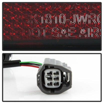 Spyder 07-16 Jeep Wrangler Version 2 Light Bar LED Tail Lights - Red Clear (ALT-YD-JWA07V2-LBLED-RC) SPYDER