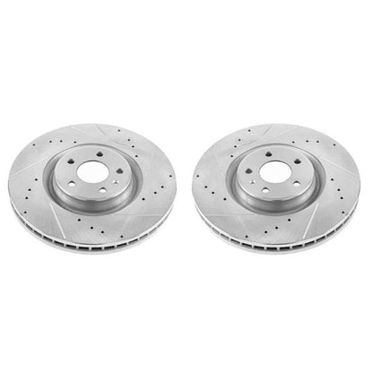 Power Stop 17-18 Audi A6 Front Evolution Drilled & Slotted Rotors - Pair PowerStop