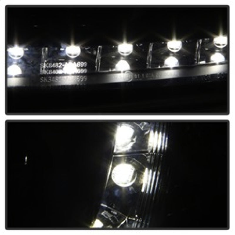Spyder Audi A6 02-04 Projector Headlights Halogen Model Only - DRL Black PRO-YD-ADA601-DRL-BK SPYDER