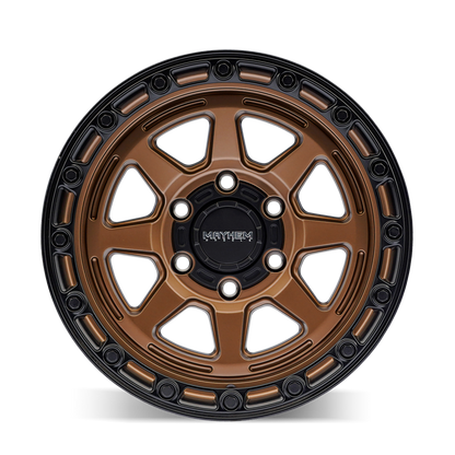 Mayhem 8306 Ridgeline 17x8.5 / 6x139.7 BP / 6mm Offset / 106.1mm Hub Satin Bronze/Black Lip Wheel