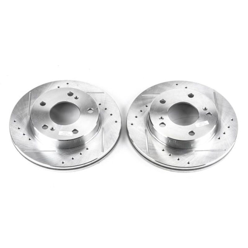 Power Stop 94-96 Nissan 240SX Front Evolution Drilled & Slotted Rotors - Pair PowerStop