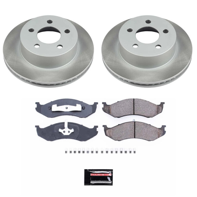 Power Stop 99-06 Jeep Wrangler Front Semi-Coated Rotor Kit PowerStop