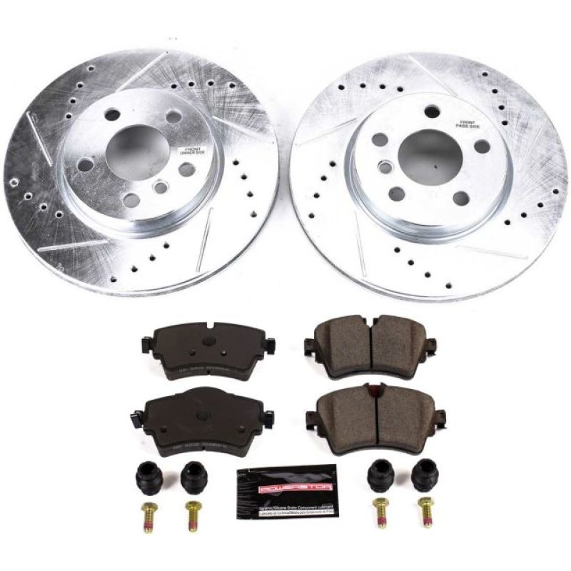 Power Stop 16-18 Mini Cooper Clubman Front Z23 Evolution Sport Brake Kit PowerStop