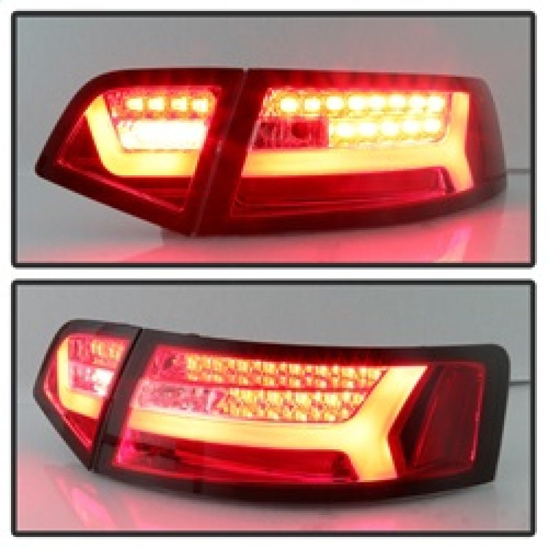 Spyder 09-11 Audi A6 LED Tail Lights - Red Clear (ALT-YD-AA609-LED-RC) SPYDER