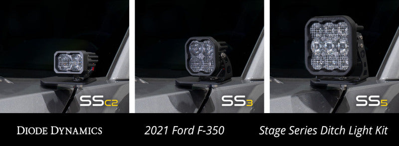 Diode Dynamics 17-22 Ford F250/F350/F450/F550 Super Duty Stage Series Backlit Ditch Light Kit Diode Dynamics