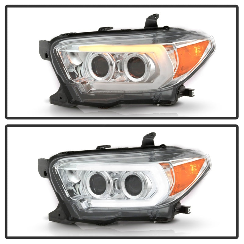 Spyder Signature Toyota Tacoma 16-18 TRD Model Projector Headlights-Chrome (PRO-YD-TT16V1-SEQ-C) SPYDER
