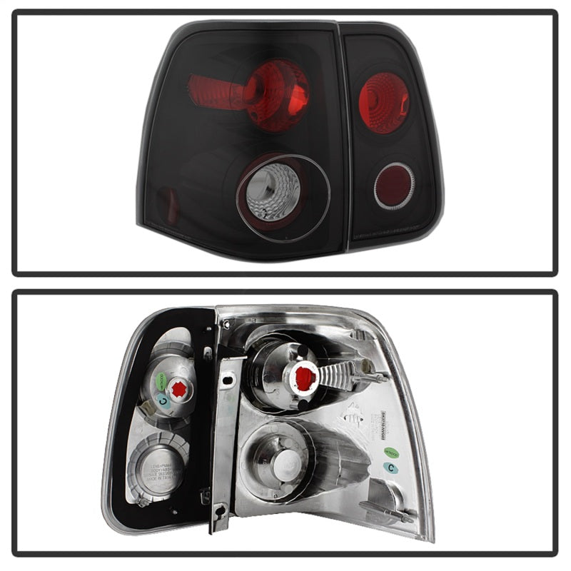 Spyder Lincoln Navigator 03-06 Euro Style Tail Lights Black ALT-YD-LN03-BK SPYDER