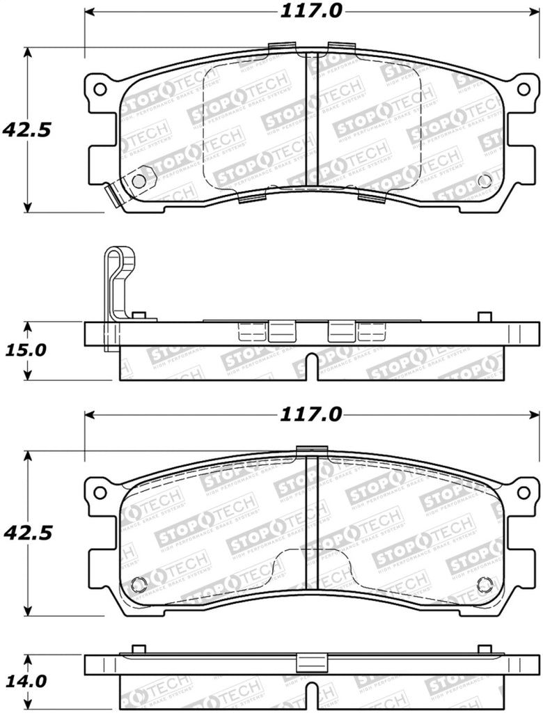 StopTech Premium Ceramic Front Brake Pads - 308.05530