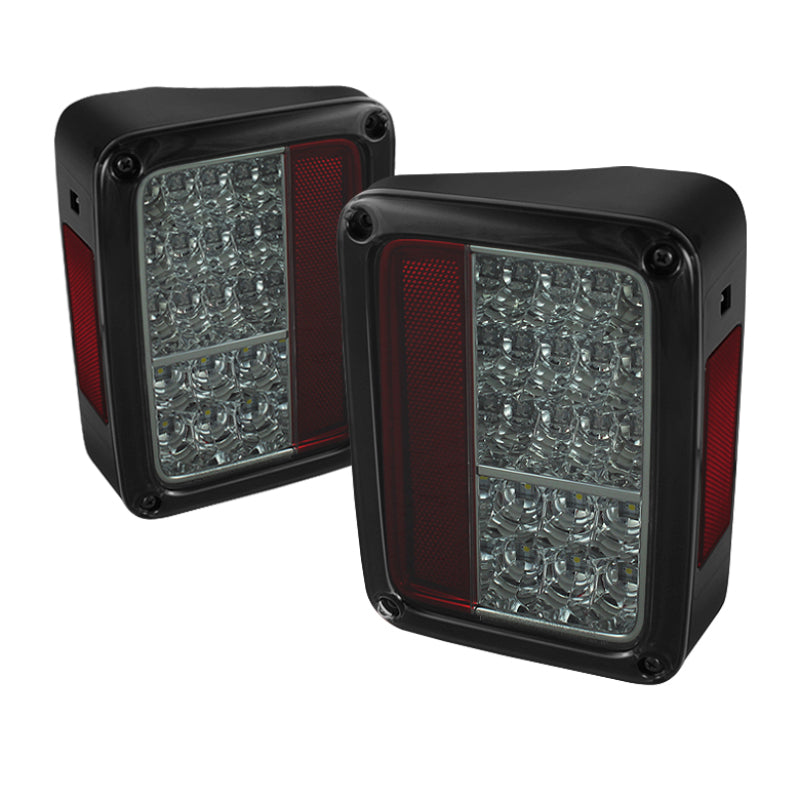 Spyder Jeep Wrangler 07-15 LED Tail Lights Smoke ALT-YD-JWA07-LED-SM SPYDER