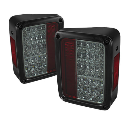 Spyder Jeep Wrangler 07-15 LED Tail Lights Smoke ALT-YD-JWA07-LED-SM SPYDER
