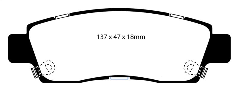 EBC RedStuff Rear Brake Pads - DP31672C EBC