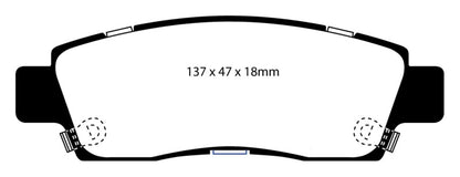 EBC RedStuff Rear Brake Pads - DP31672C EBC