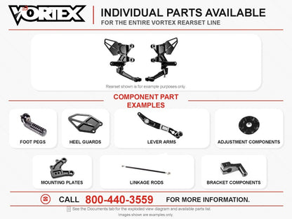 Vortex Racing Rear Set Black