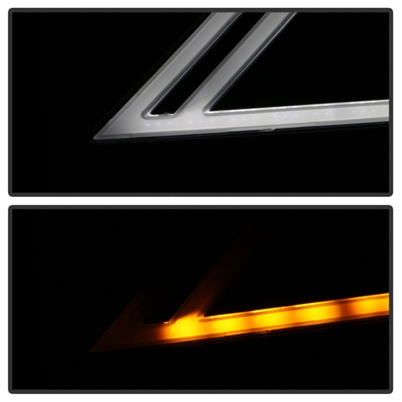 xTune 14-18 Chevy Impala (Excl Limited) DRL Halogen Proj Headlights - Blk Smk (PRO-JH-CIM15-LB-BSM) SPYDER