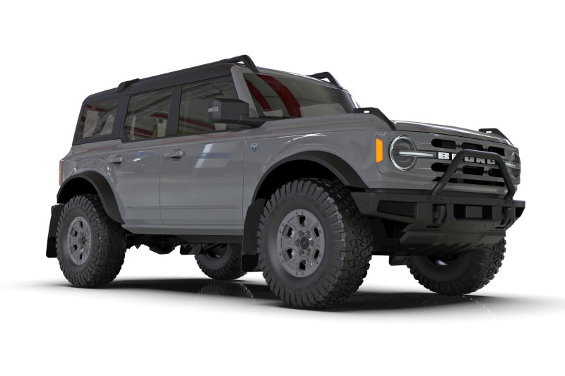 Rally Armor 21-22 Ford Bronco (Plstc Bmpr + RB - NO Rptr/Sprt) Blk Mud Flap w/Red Logo Rally Armor