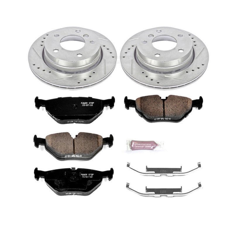 Power Stop 98-99 BMW 323i Front & Rear Z23 Evolution Sport Coated Brake Kit