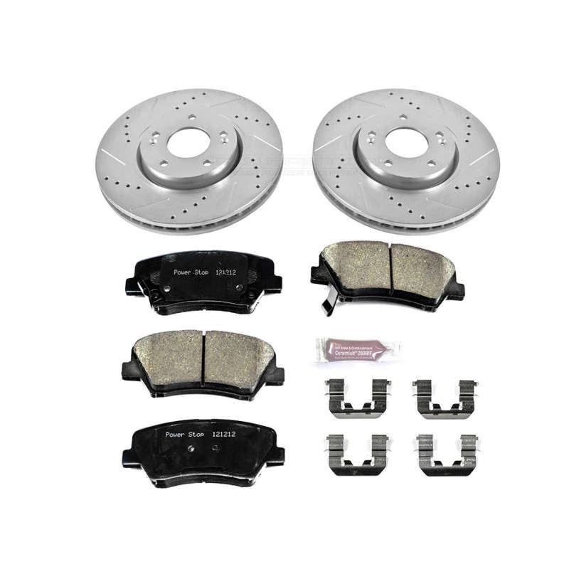 Power Stop 13-15 Hyundai Veloster Front & Rear Z17 Evolution Geomet Coated Brake Kit