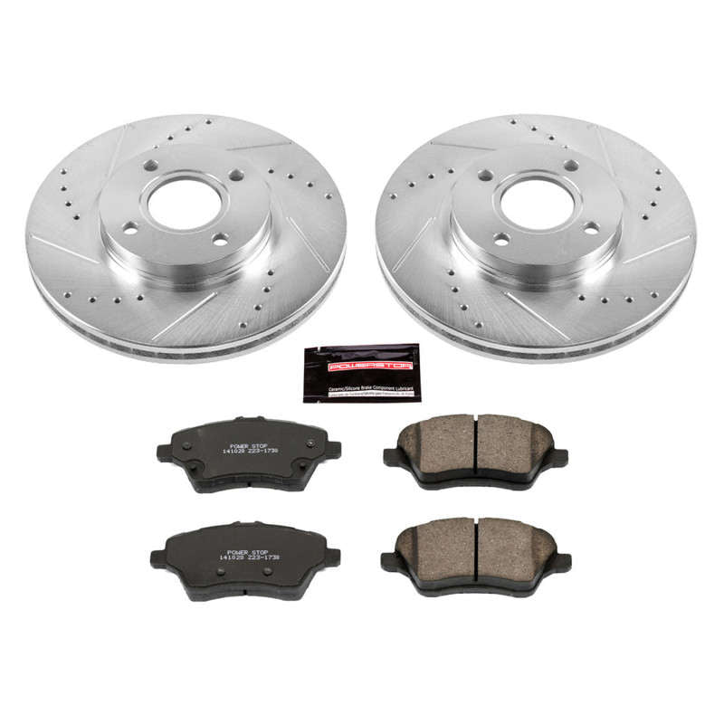 Power Stop 14-19 Ford Fiesta Front & Rear Z26 Street Warrior Brake Kit