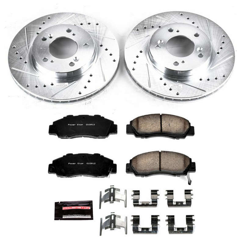Power Stop 96-98 Acura RL Front & Rear Track Day SPEC Brake Kit