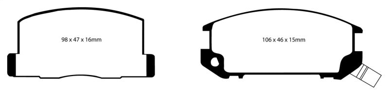 EBC RedStuff Rear Brake Pads - DP3602C EBC