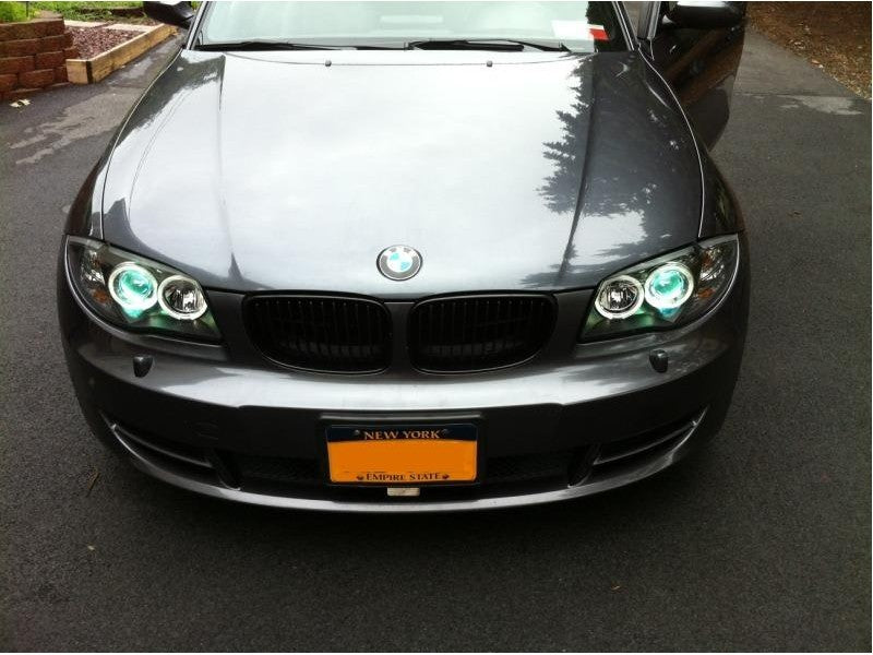 Spyder BMW E87 1-Series 08-11 Projector Headlights LED Halo Black High H1 Low H7 PRO-YD-BMWE87-HL-BK SPYDER