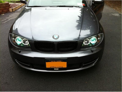 Spyder BMW E87 1-Series 08-11 Projector Headlights LED Halo Black High H1 Low H7 PRO-YD-BMWE87-HL-BK SPYDER