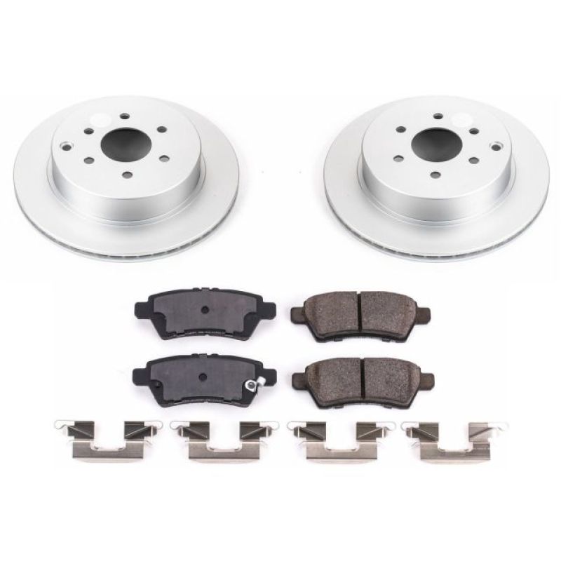 Power Stop 05-12 Nissan Pathfinder Rear Z17 Evolution Geomet Coated Brake Kit PowerStop
